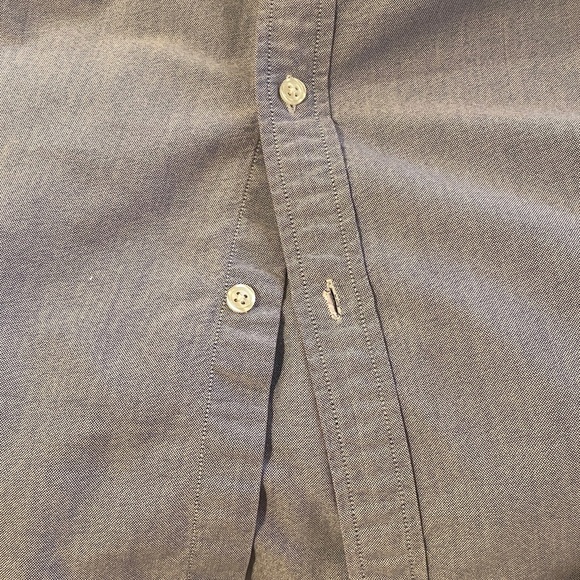 Supreme Light Blue Denim Button-Down Shirt — Red Logo — Men’s Large - Picture 9 of 12